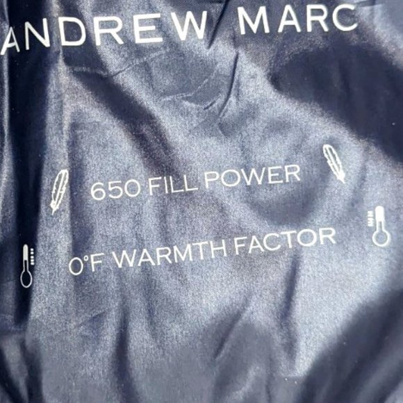 Andrew Marc EUC Navy Down Hooded Zip Jacket L - Picture 7 of 12